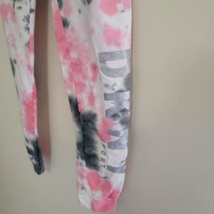 Tyedye sweats for girls. DKNY down on leg. New Without tags. Size 14/16. Has dra